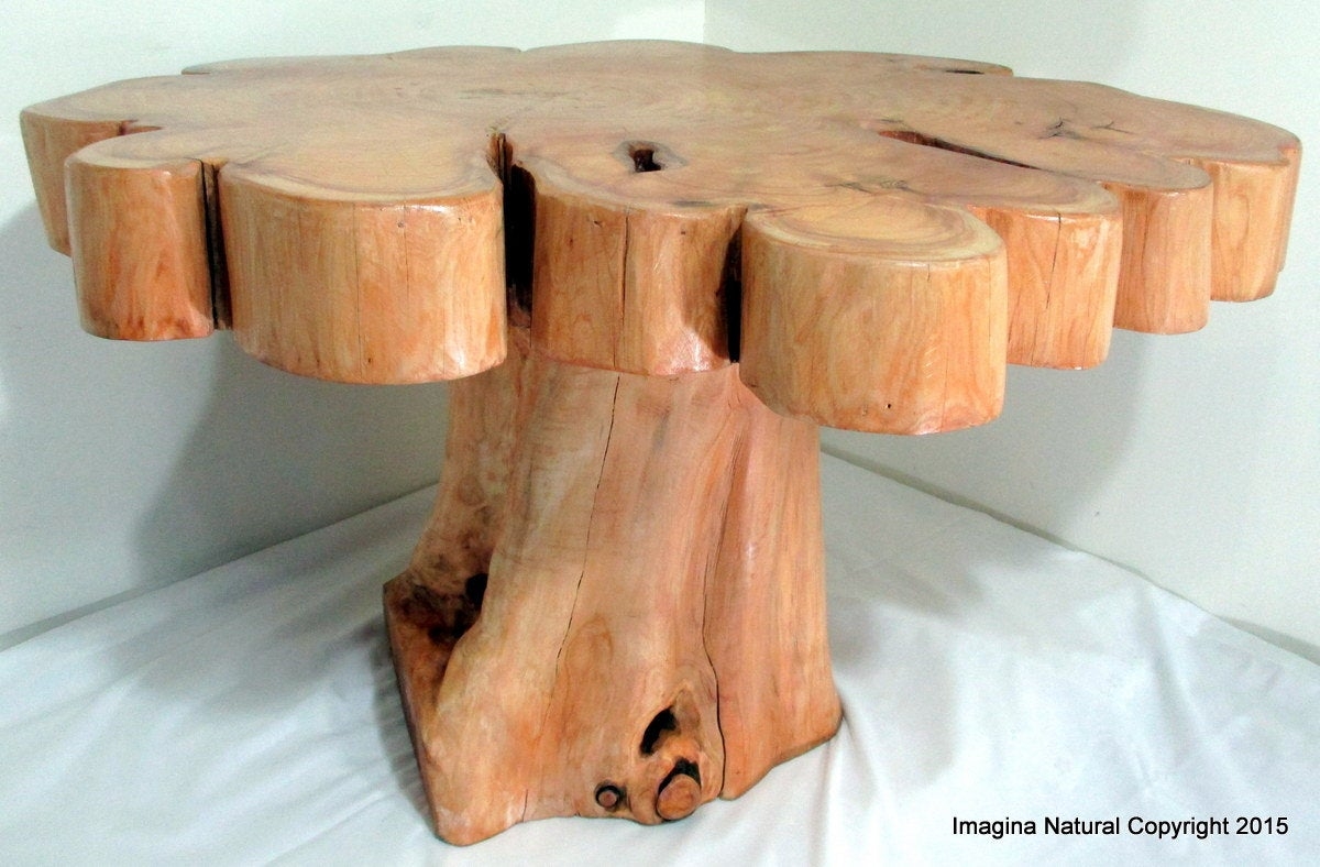 Naturally Unique Cypress Tree Trunk Handmade Coffee Table - Log Rustic Chilean - FREE WORLDWIDE SHIPPING