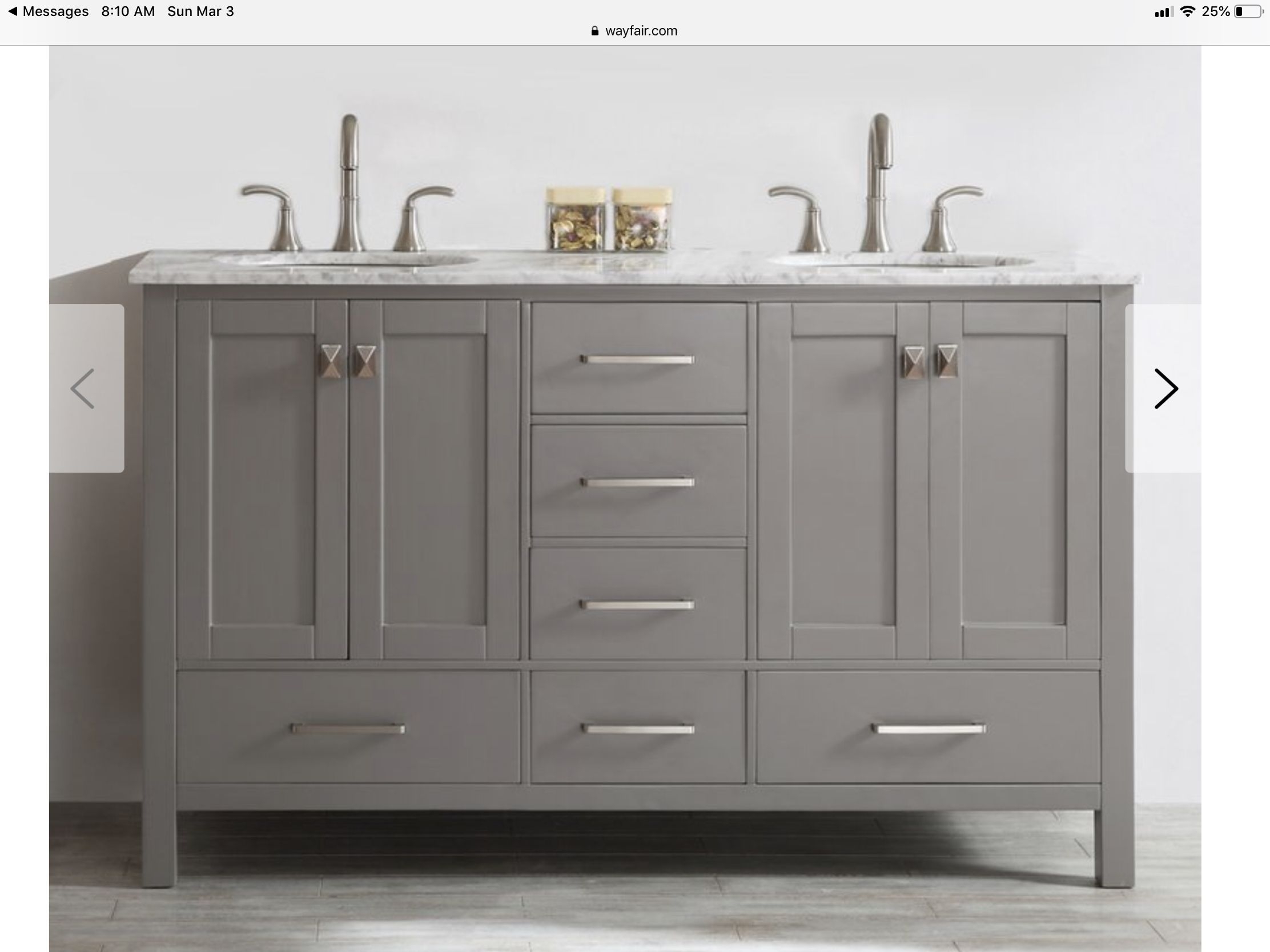 Newtown 60" Double Bathroom Vanity Set