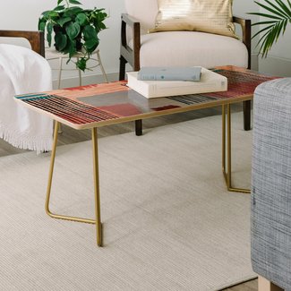 Ninola Abstract Striped Geometric Coffee Table