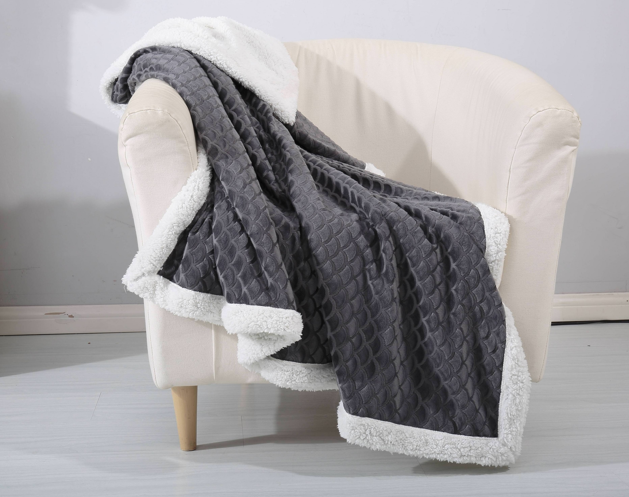 Noble House Mermaid Sherpa Throw Blanket