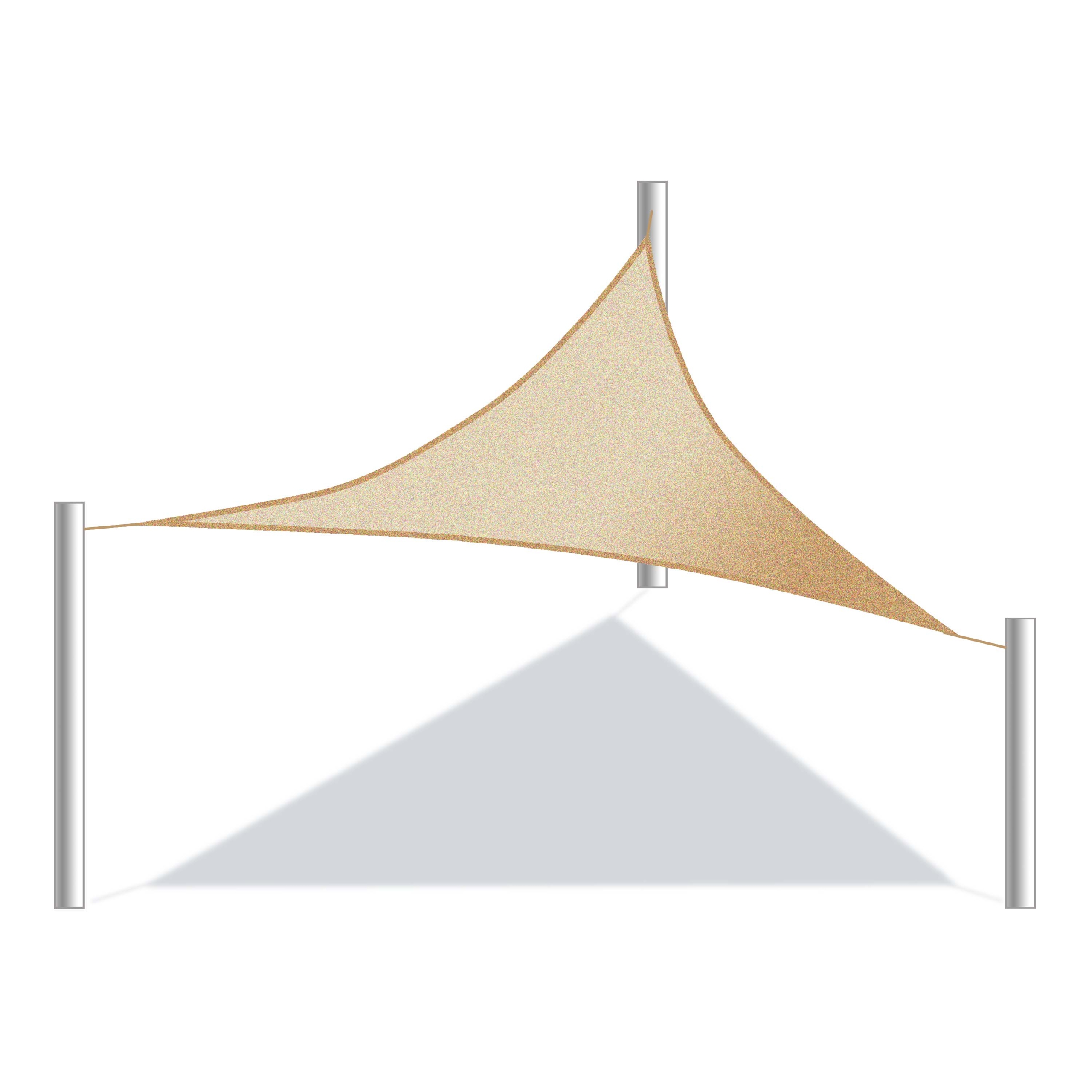 Outdoor UV Block 12' Triangle Shade Sail