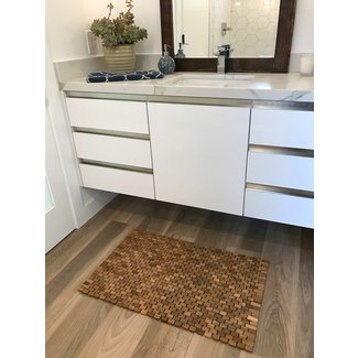 Oversized Solid Teak Indoor/Outdoor Floor Mat