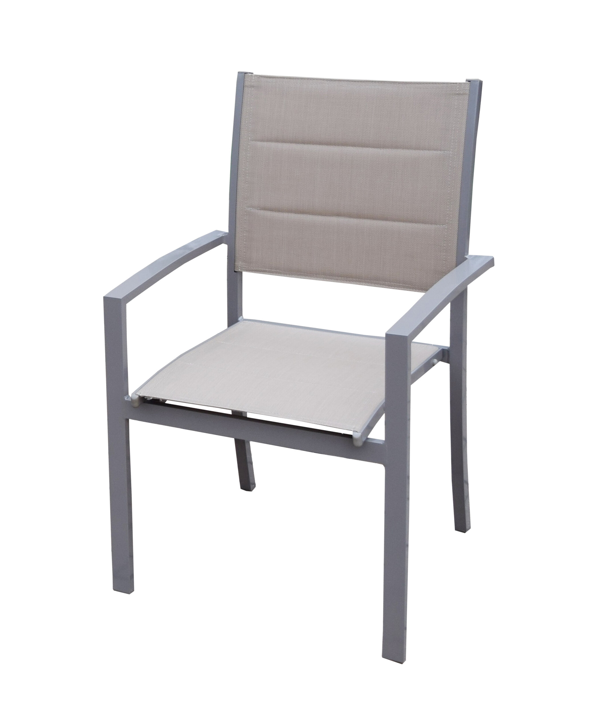 Padded Sling Stacking Patio Dining Chair (Set of 4)