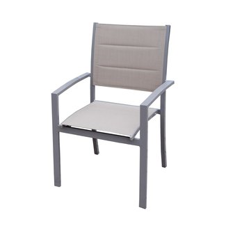 Padded Sling Stacking Patio Dining Chair (Set of 4)