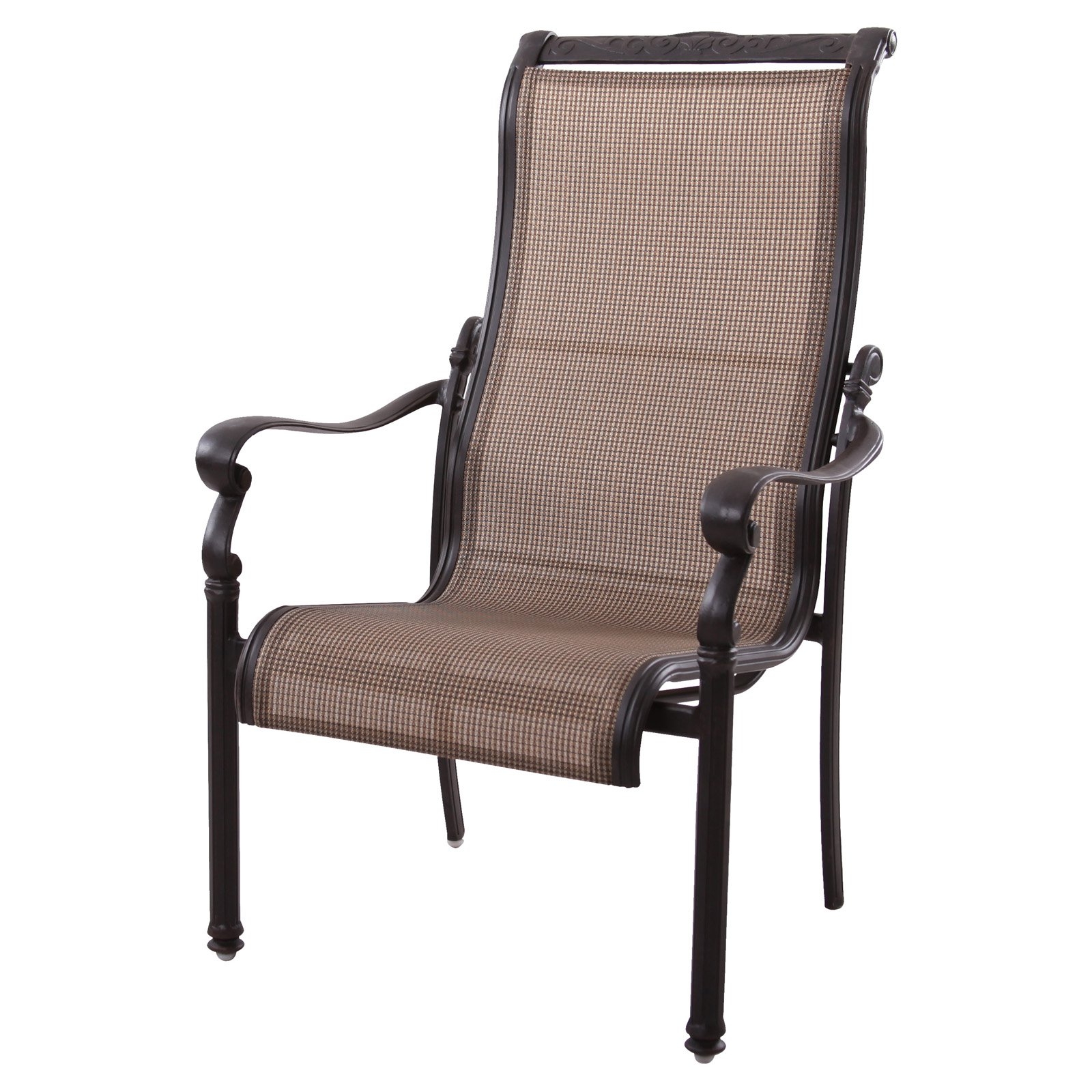 Patio Furniture Aluminum/Sling Chairs Dining High Back ...
