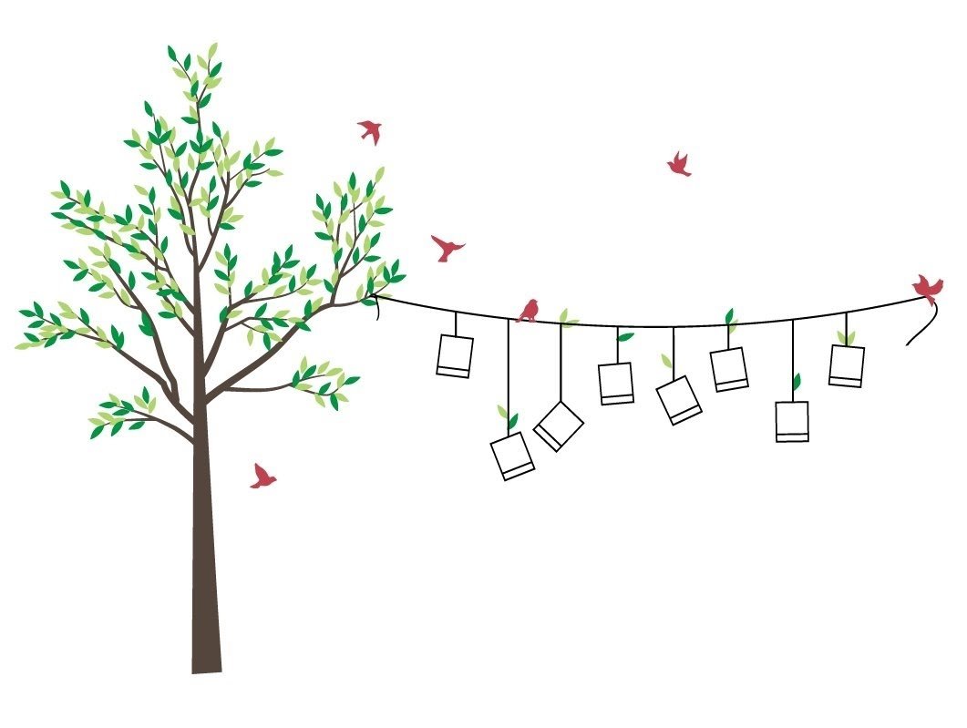Photo Line Tree Wall Decal