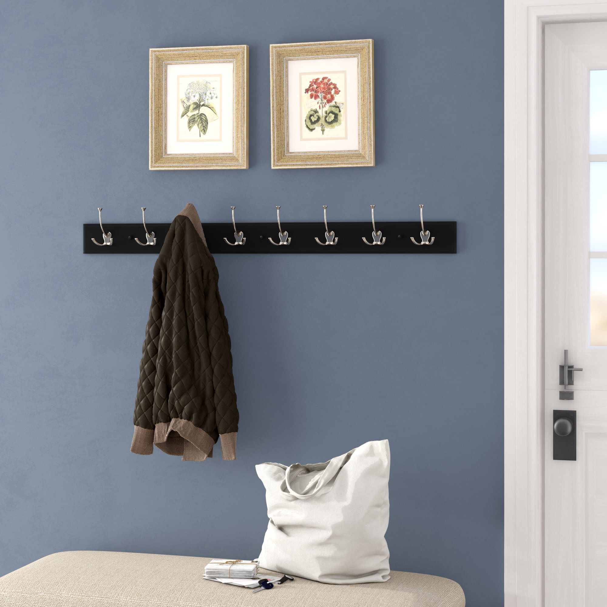 Quon Tri-Hook Wall Mounted Coat Rack
