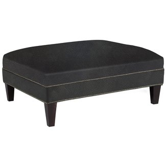 Rancho Leather Cocktail Ottoman