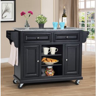Raynham Kitchen Island with Granite Top
