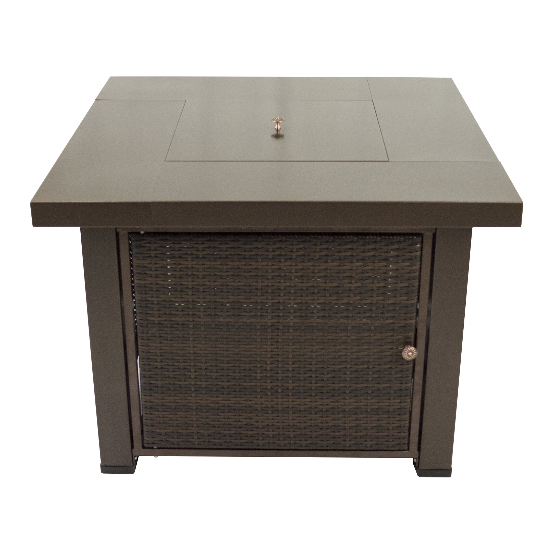 Rio Wicker Stainless steel Propane Fire Pit Table