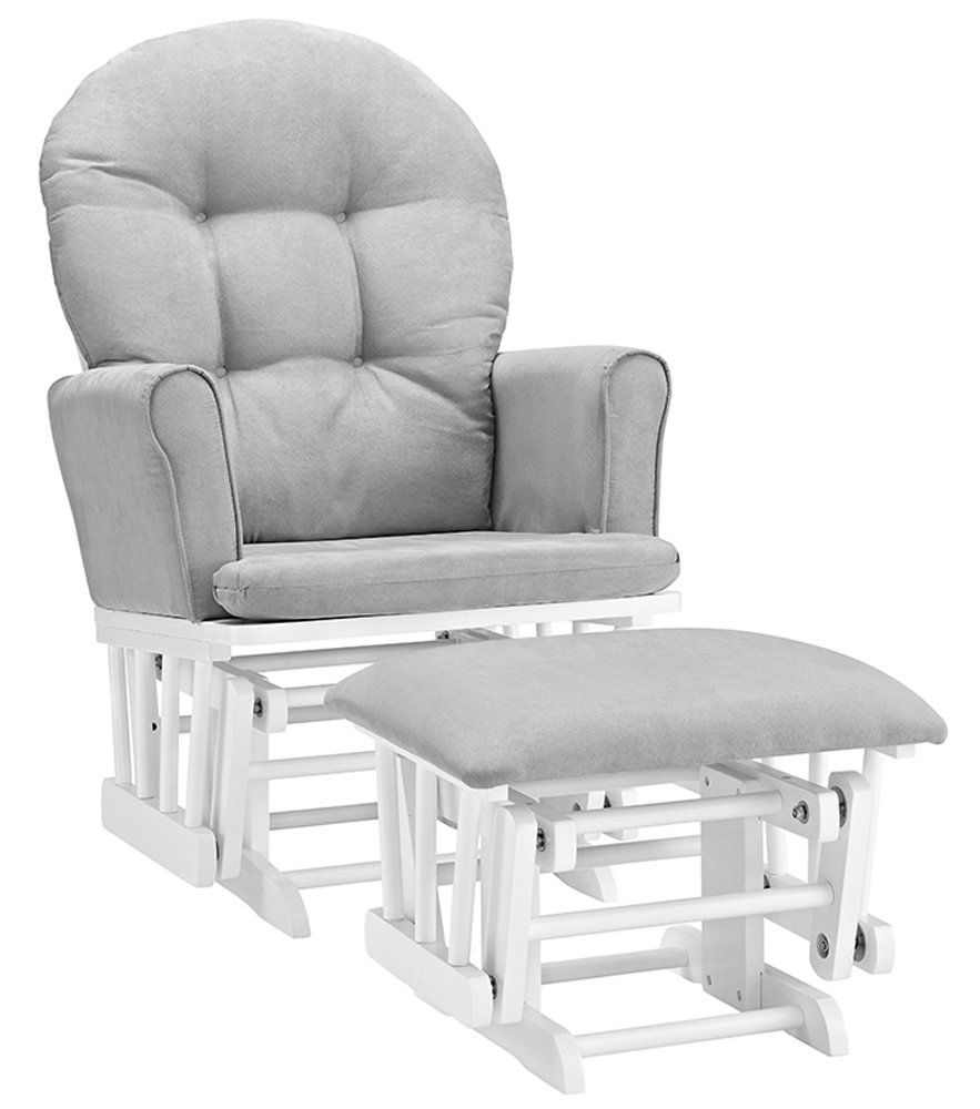 Rossi Semi-Upholstered Glider and Ottoman