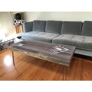 Rustic - modern - barn wood - Coffee table - hairpin legs - industrial - mid century- reclaimed- 46"x23"x16"high