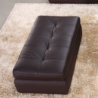 Sandrine Leather Cocktail Ottoman