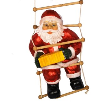 Santa's Claus Playing on the Ladder Christmas Decoration
