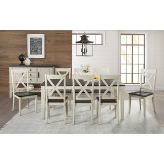 Scales 9 Piece Extendable Solid Wood Dining Set