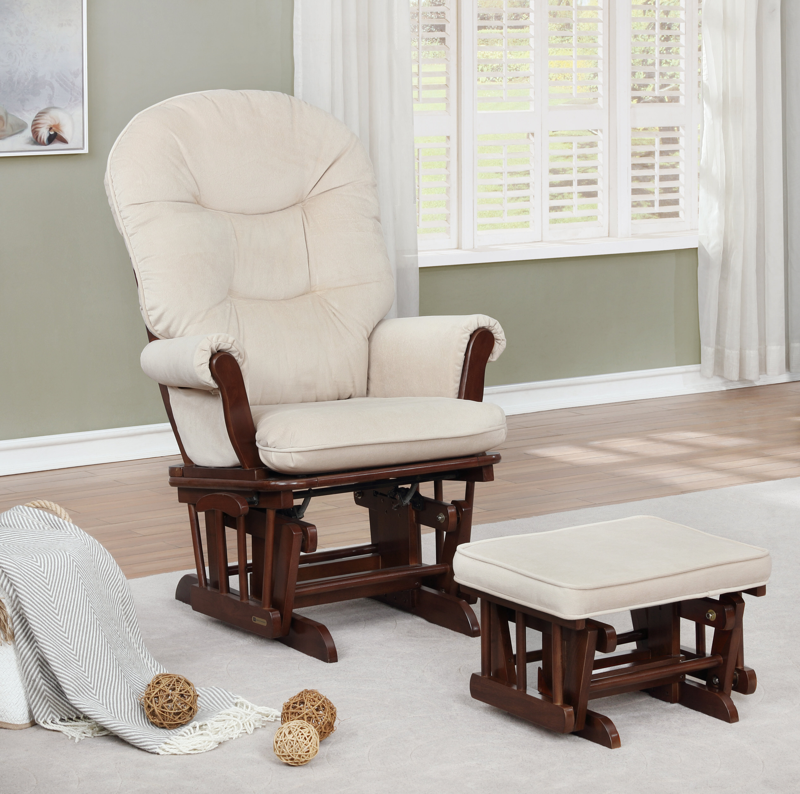 Schulze Glider and Ottoman