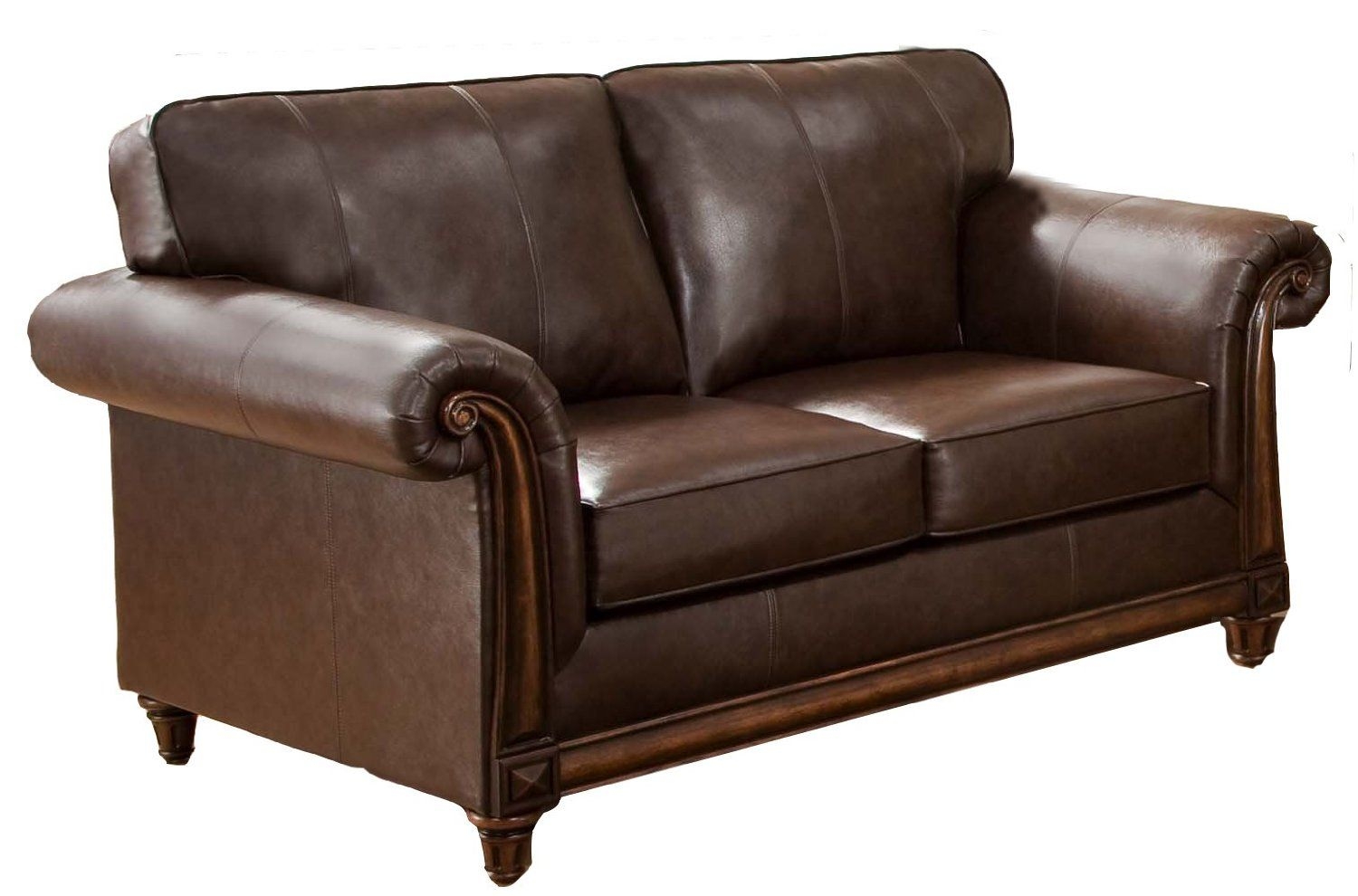 Simmons Upholstery 8001-02 San Diego Coffee Bonded Leather Loveseat