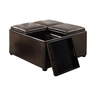 Simpli Home F-07 Avalon Coffee Table Storage Ottoman | ATG