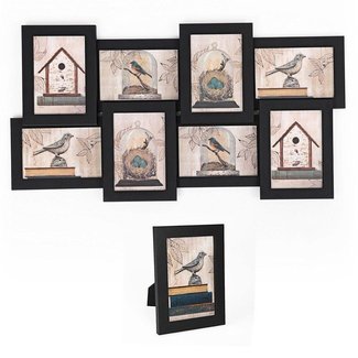 SONGMICS Collage Picture Frames, 4 x 6 Inches for 10 Photos, Black