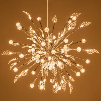 Starburst Branches Lighting with Leaves LED Strobe Light