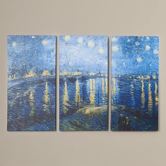 'Starry Night over the Rhone' by Vincent van Gogh Print Multi-Piece Image on Wrapped Canvas
