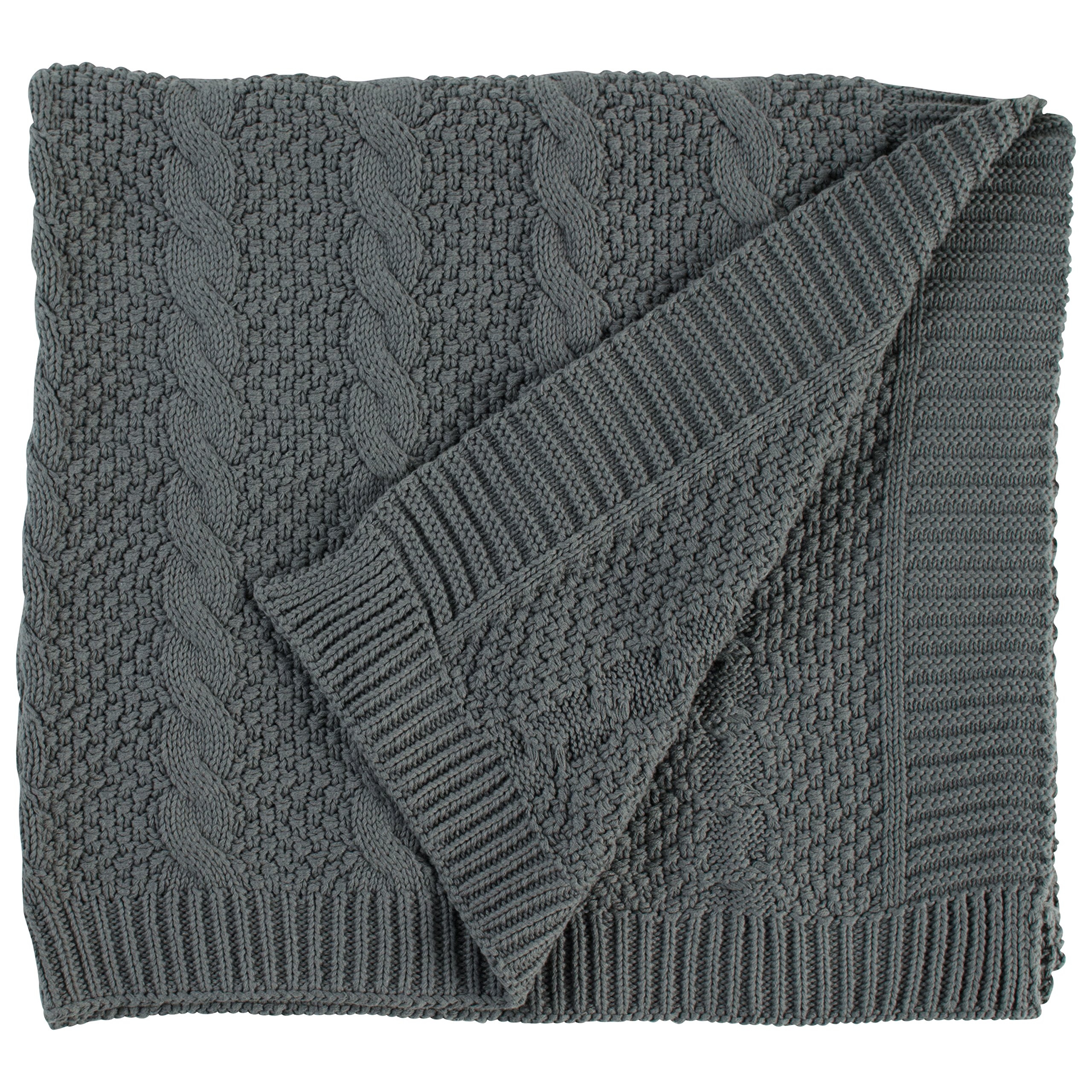 Stone & Beam Transitional Chunky Cable Knit Throw