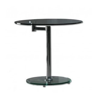 Swivel Round Glass End Table | Buy Glass End Tables
