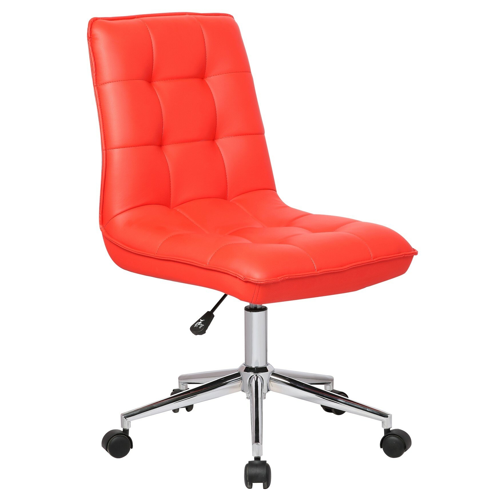 modern red desk chair