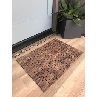 Loon Peak® Daquavious Teak & Wood Shower Mat with Non-Slip Backing