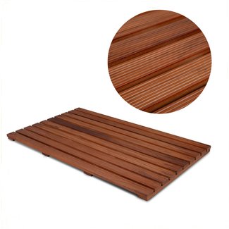 Teak wood design for safety's bath mat IWS53380