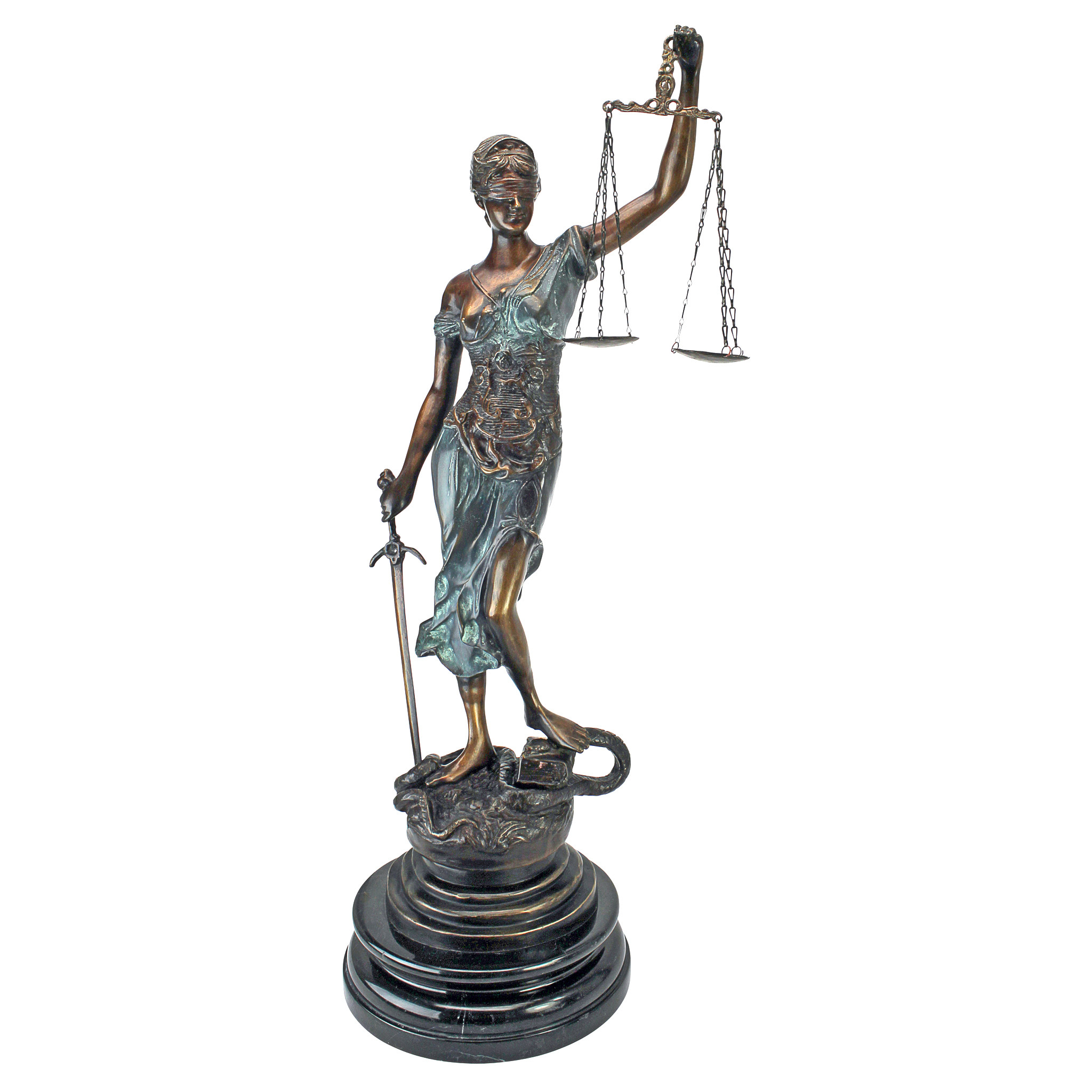 blind lady justice statue