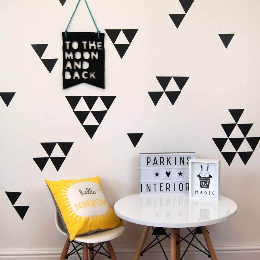 triangle wall stickers by parkins interiors ...