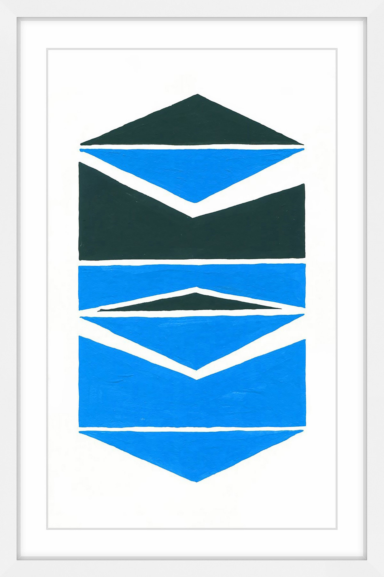 'Triangles on Triangles' Framed Acrylic Painting Print