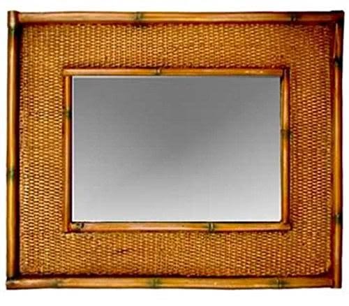 Tropical Decor Rattan Bamboo Wall Mirror
