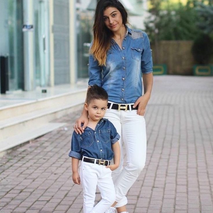 mom son matching clothes