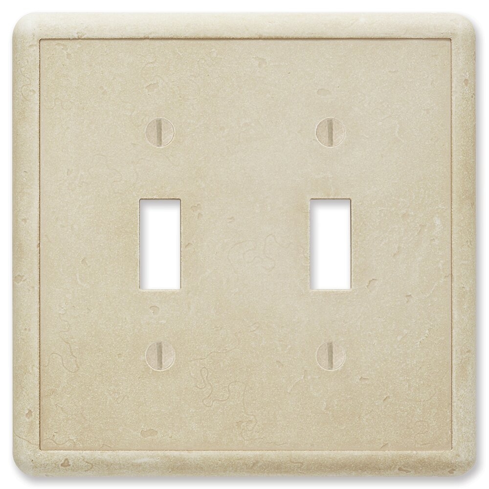 Tumbled Textured  Double Toggle Light Switch Cover