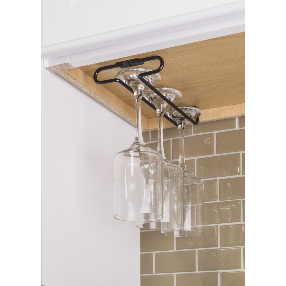 Under Cabinet Hanging Wine Glass Rack