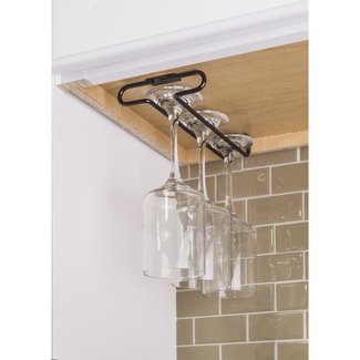 Under Cabinet Hanging Wine Glass Rack