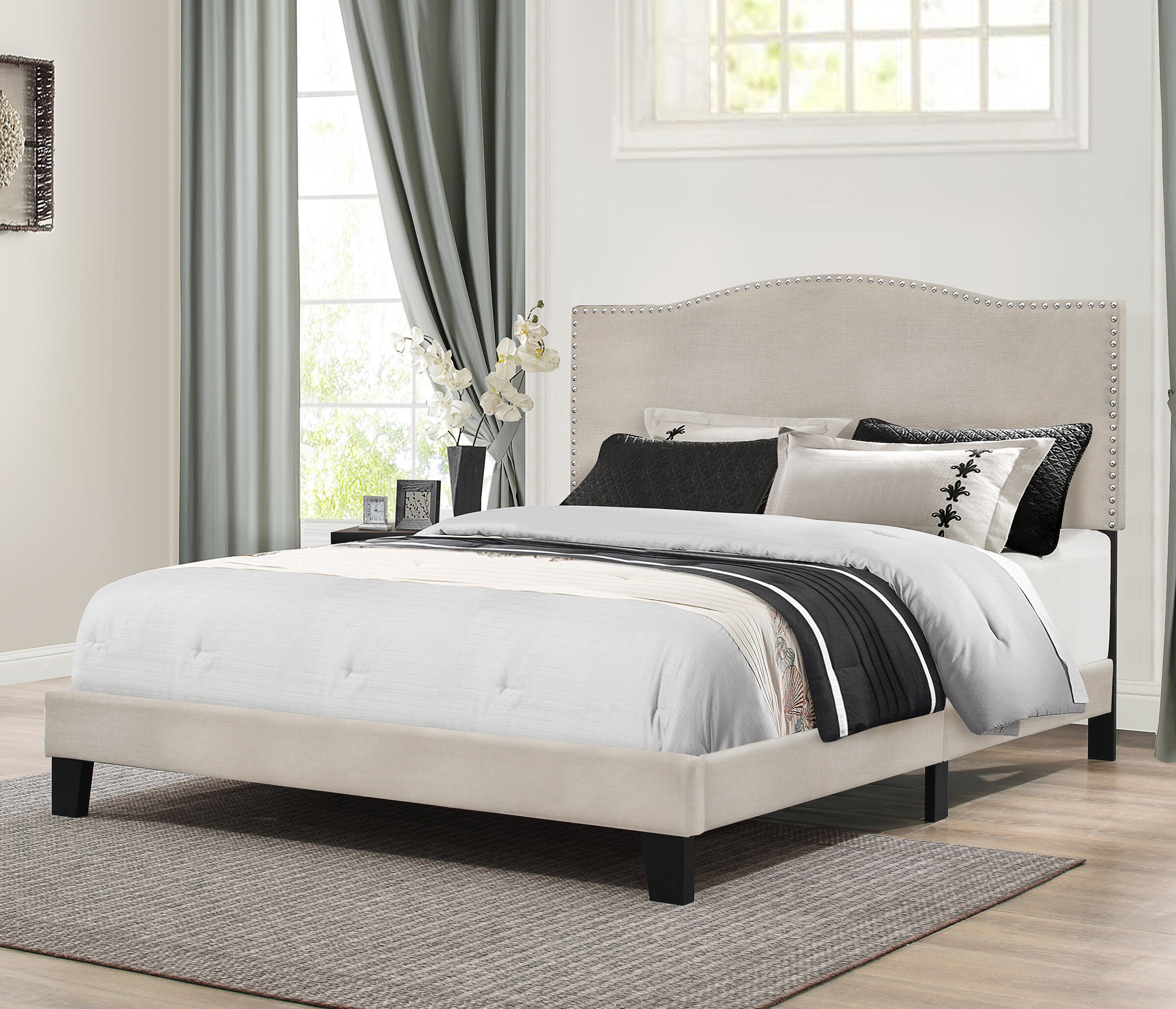 Upholstered Panel Bed