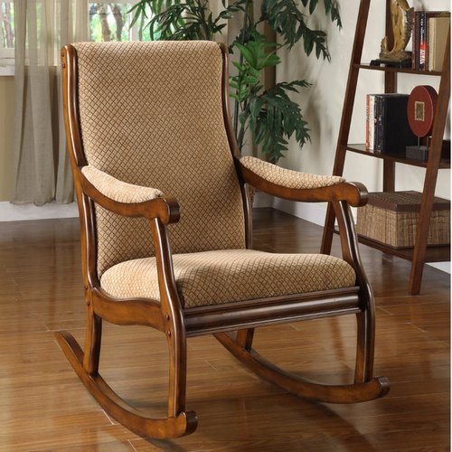 upholstered rocking chair with ottoman