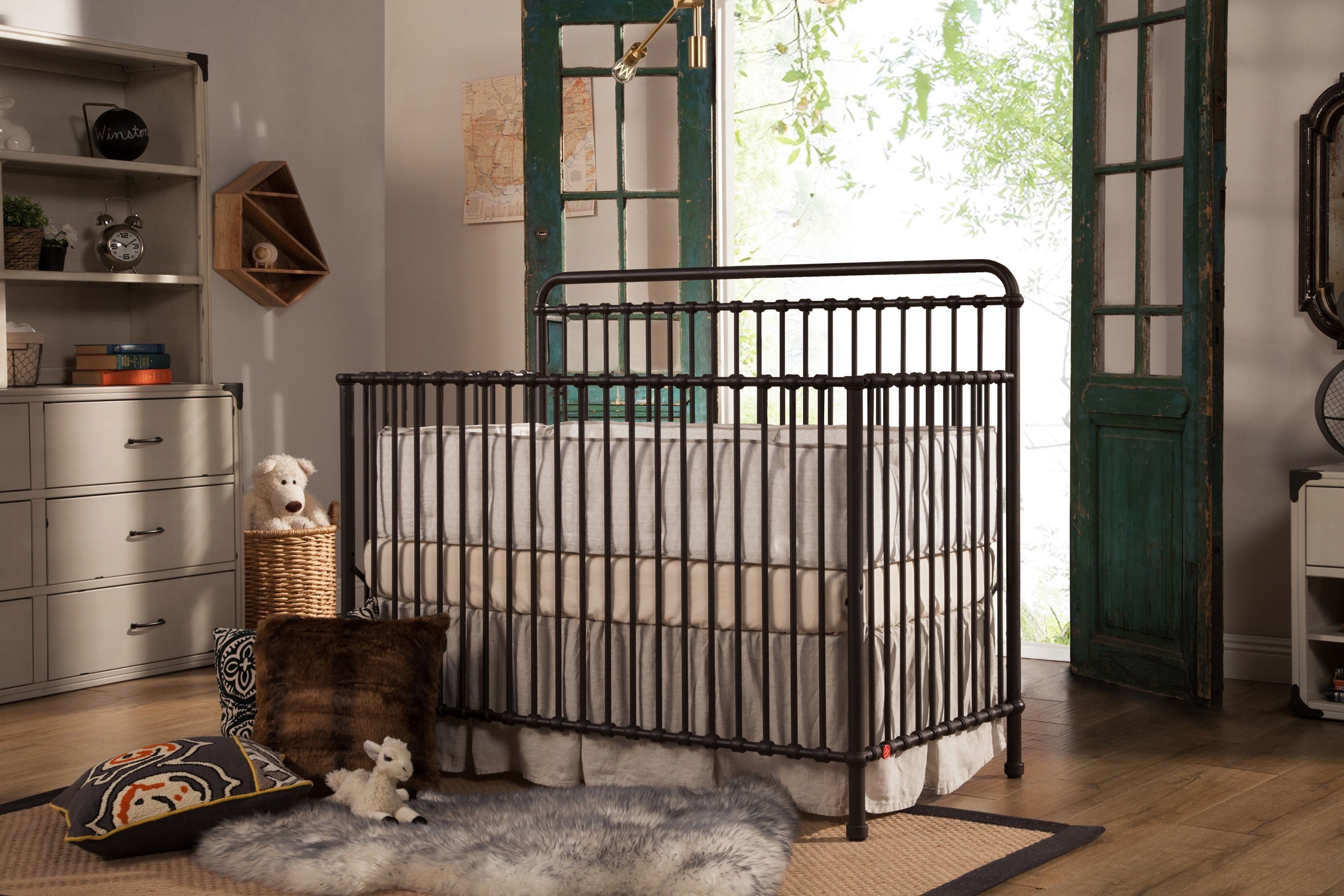 vintage style baby crib