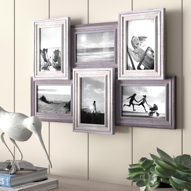 Virginia 6-Opening Collage Distressed Picture Frame