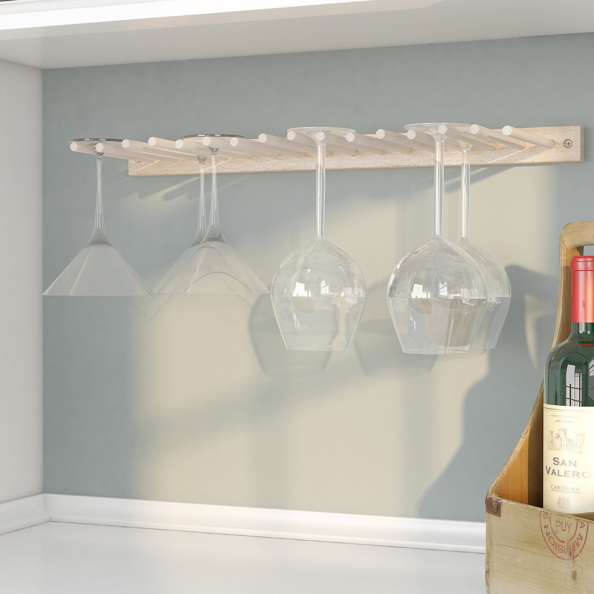 Wall Mounted Wine Glass Rack