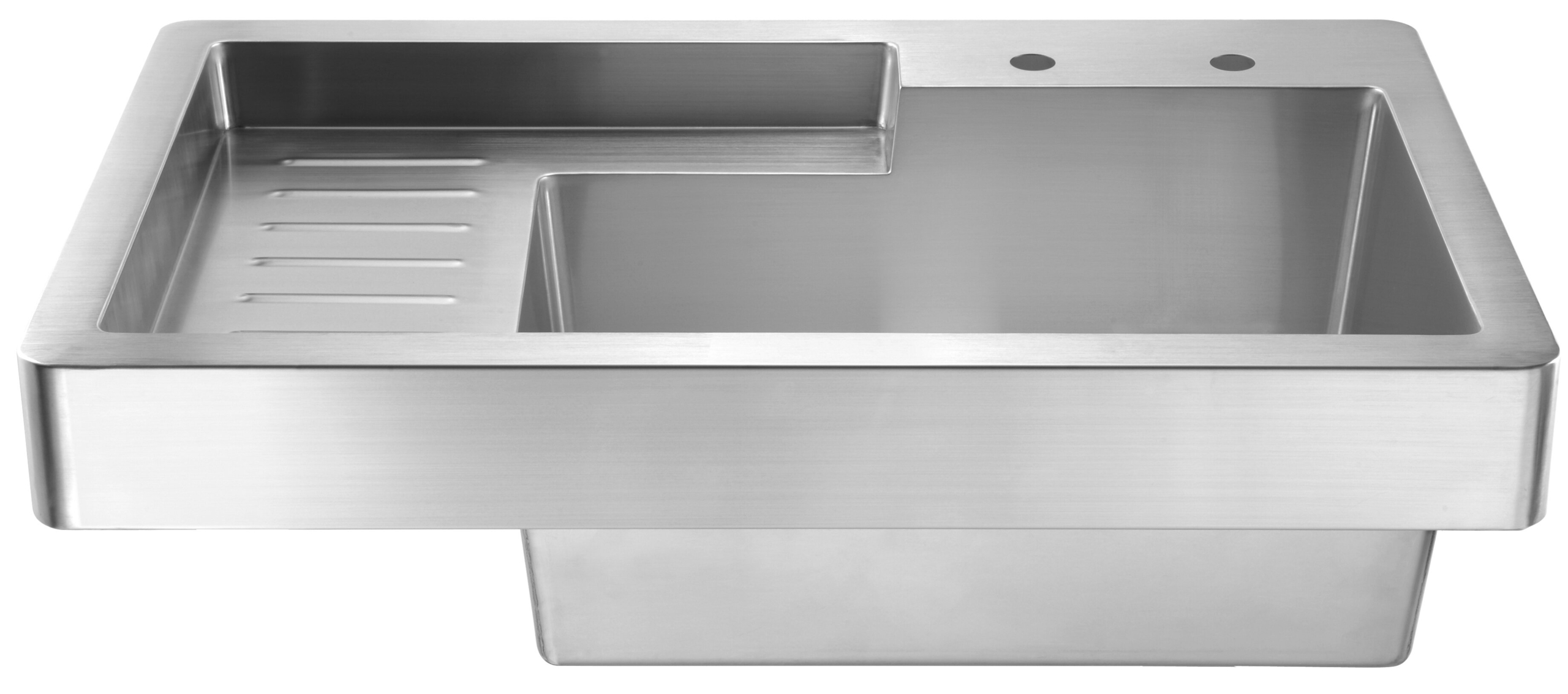Whitehaus WH33209-NP Pearlhaus Brushed Stainless Steel ...