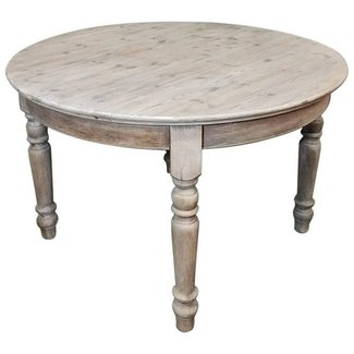 Whitewashed Round Coffee Table - VisualHunt