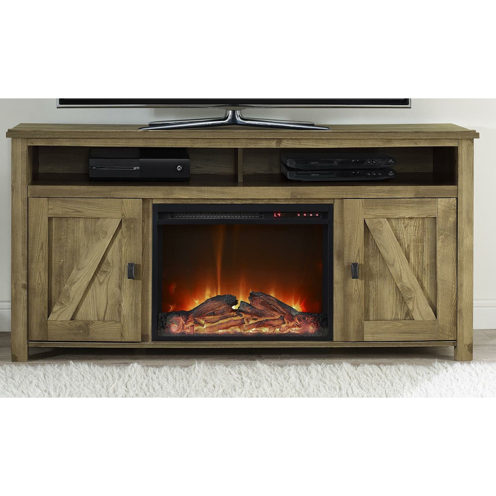 Whittier TV Stand for TVs up to 60" with Fireplace