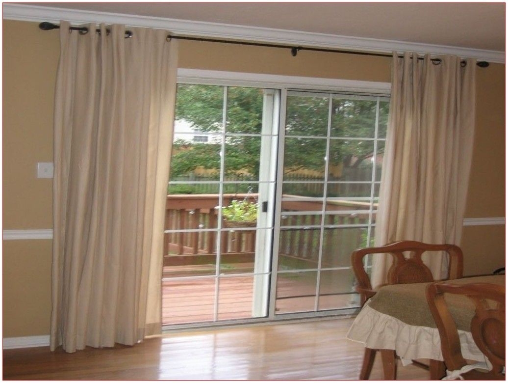 Sliding Glass Door Curtains Visualhunt - Curtains For Patio Door In Kitchen
