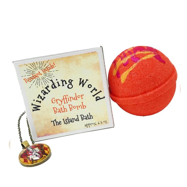 Wizard World Red House Bath Bomb Gift Box with Matching Pendant - Made in USA