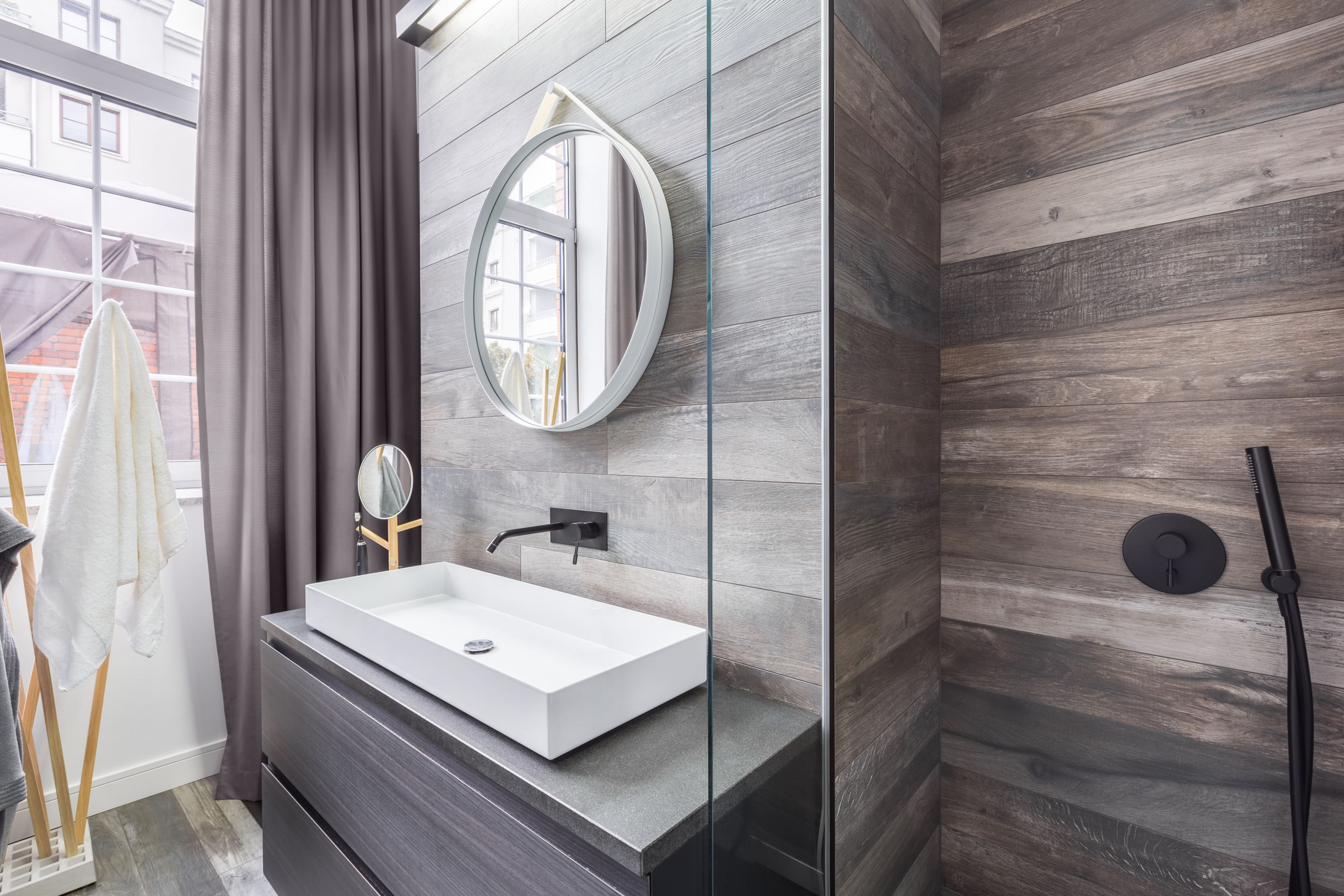 Penny Tiles And Brass Fixtures Set The Scene For This Bathroom Design