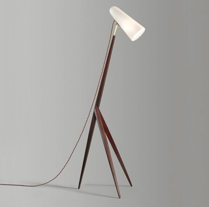 Wooden floor lamps for a mid-century modern home design